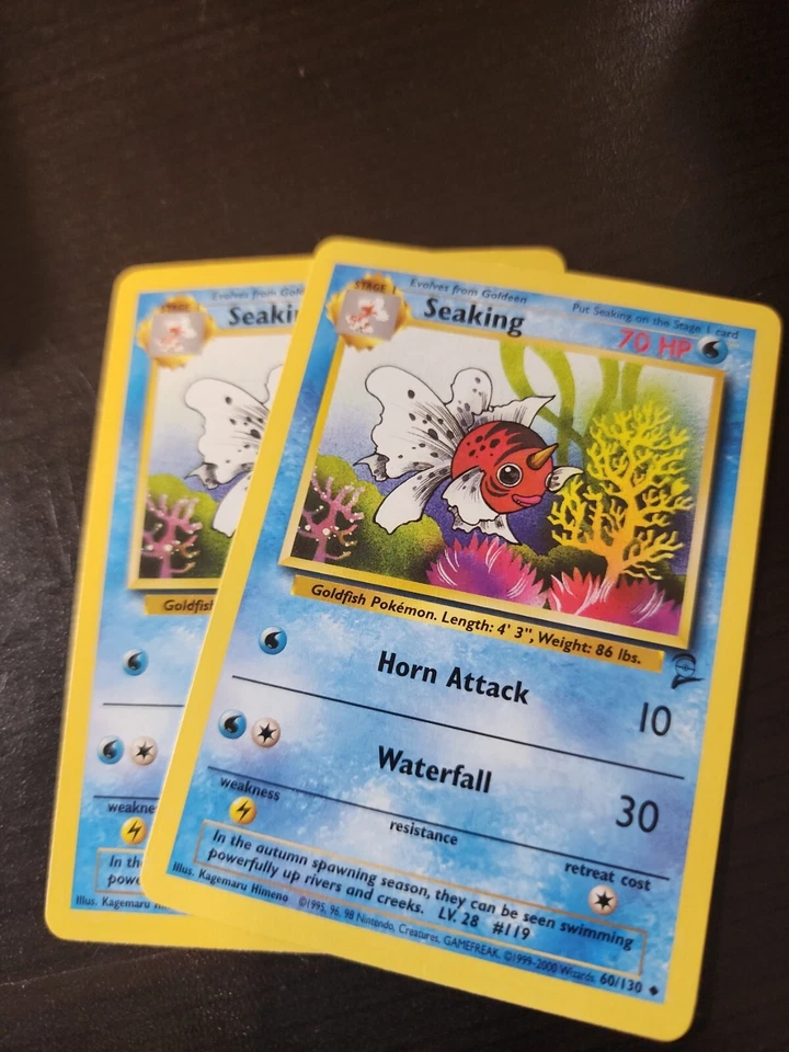 2X Seaking 60/130 Base Set 2 Uncommon Pokémon Trading Card Near Mint p17 - Image 1 of 1