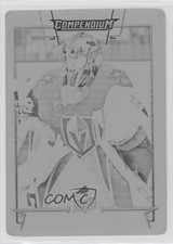 2017 Upper Deck Compendium Printing Plate Black 1/1 Marc-Andre Fleury #810 0c3