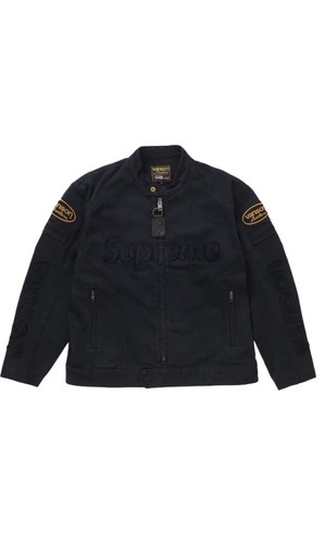 Giacca Denim Supreme Vanson Pelle Cordura Medium Nero