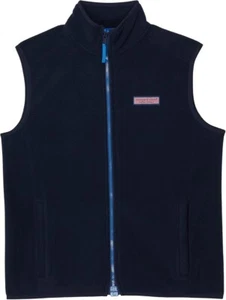 Vineyard Vines boys Harbor Fleece Vest Nautical Navy Size M (12-14) - Picture 1 of 2