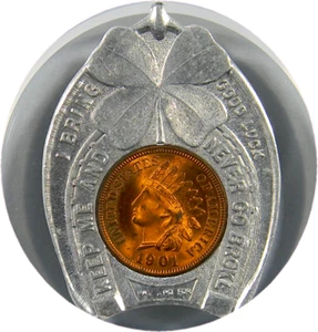 Centavo indio 1901 Los Ángeles CA costa del Pacífico MFG encerrado NGC como nuevo 64 - Imagen 1 de 4