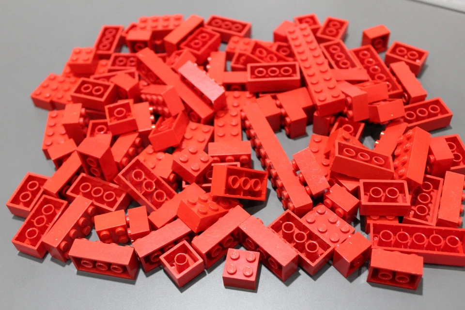 LEGO System 100 Basic Bausteine Basicsteine zweireihig rot red #4034 - Bild 1 von 1