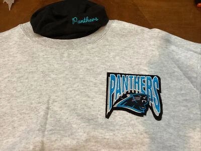Vintage Carolina Panthers Sweatshirt W/ TURTLENECK Medium USA Made NOS Majestic - Image 1 of 4
