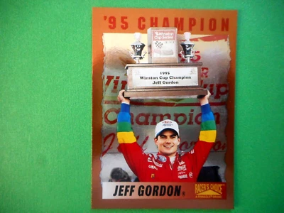 Jeff Gordon 1996 Pinnacle Racers Choice '95 CHAMP BRONZE BORDER RARE WC Card #52 - Image 1 of 3