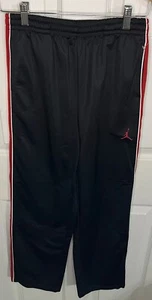 JORDAN PANTS L LARGE BLACK RED YOUTH WARM UP PANTS $45 - Picture 1 of 7