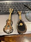 DELIGHTFUL PAIR OF MODEL MUSICAL INSTRUMENTS GUITAR AND UKE