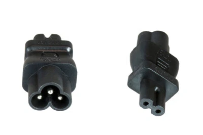 DINIC Netzadapter C6 / C7 Euro-8 Stecker, Adapter 3-pin auf 2-pin - Bild 1 von 4