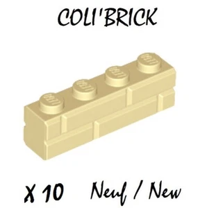 Lego 15533 - 10x Brique Mur Brick 1x4 Masonry Wall - Beige Tan - 6232136 Neuf - Imagen 1 de 1
