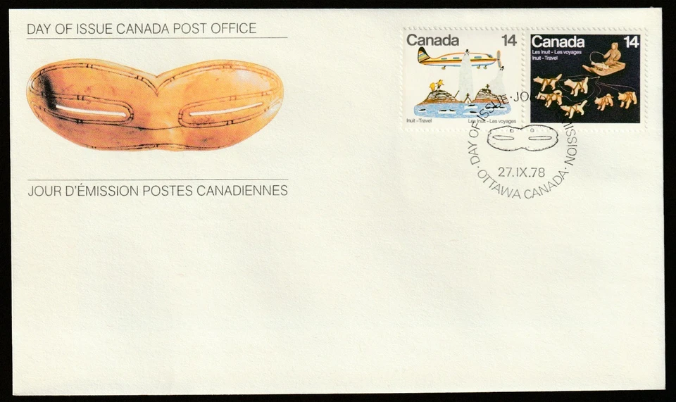Canada #772a, Inuit Travel, Official First Day Cover, FDC 1978 - Image 1 of 1