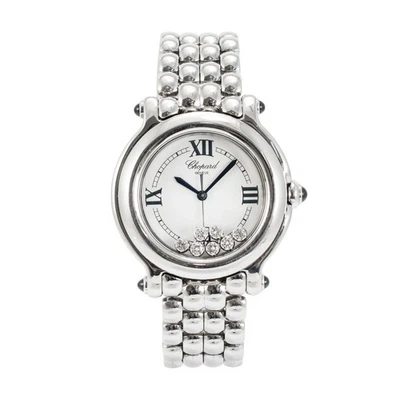 Reloj de acero inoxidable Chopard Happy Sport 32MM Happy Diamonds 8236 para dama Foto 1 de 4
