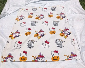 Hello Kitty Halloween Throw Blanket White Witch Mummy Ghost Pumpkin 60"x70" - Picture 1 of 6