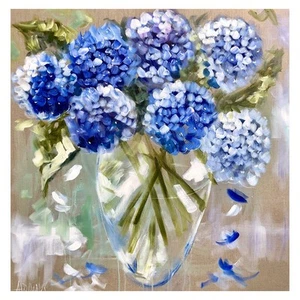 NEW Lilli Rock Summer Blue Hydrangea Trivet - Picture 1 of 1