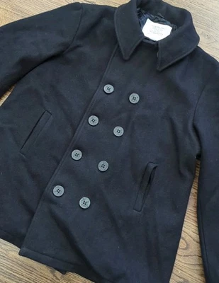 Chaquetón de la Marina de los Estados Unidos Para Hombre Doble Pecho Lana Estilo MP72132 Talla 46 Hecho en EE. UU. Alistado Foto 1 de 4