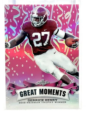 Leaf Great Moments Derrick Henry 2016 6/10 Pink Rookie Refractor Foto 1 de 2