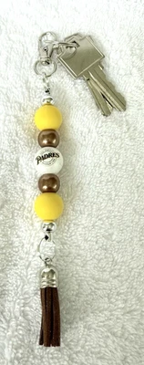 San Diego Padres Beaded Keychain with Team Logo-Handmade MLB Fan Gifts - Image 1 of 4