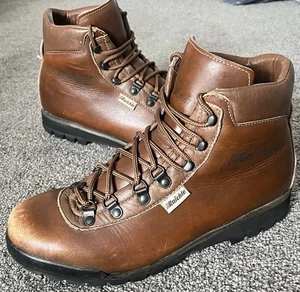 Raichle Swiss Leder Bergsteigen Wanderschuhe Herren UK 7 Vibram Sohlen Vintage - Bild 1 von 10