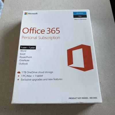 Sealed Microsoft 365 Personal 1 User. 1 Year Sub. 1 Key Mac Windows. 2016.  Eng - Bild 1 von 4