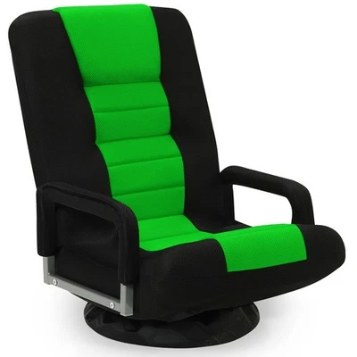 Silla Gaming Piso Giratorio con Reposabrazos, Sofá Video Reclinable Plegable con 6 Ajustes... Foto 1 de 4