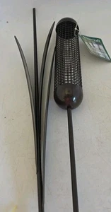 Metal Bird Peanut Feeder Cattail Nut Garden Birds Peanut Feeding Freestanding - Picture 1 of 7