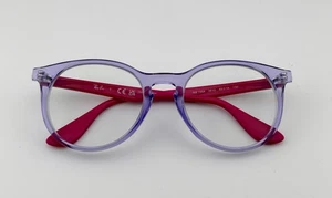Ray-Ban Jr Kids Small Eyeglasses RB1554 3810 Transparent Purple/Pink Frame 48-15 - Picture 1 of 12