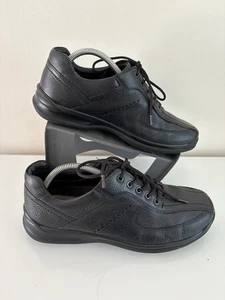 HOTTER Lance Black Leather Lace Up Work Casual Shoes UK Size 9, EU Size 43 - Picture 1 of 8
