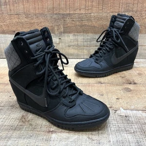 Nike Mujer Dunk Sky Hi Zapatilla Boot 2.0 Negra 684954-002 Talla 8 Cuña H2O Repelente - Imagen 1 de 6