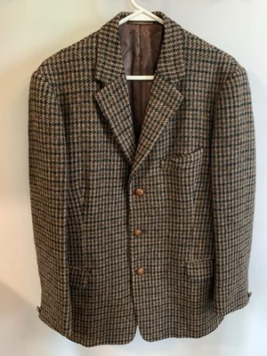 JAQUETA DE LÃ HARRIS TWEEDS CHAMPIONS TAILORING HOUNDSTOOTH 44 PEITO - Imagem 1 de 4
