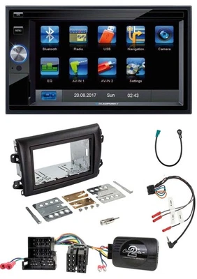 Blaupunkt 2DIN Bluetooth TMC USB Lenkrad SD Navigation für Fiat Ducato ZFA250 ab - Bild 1 von 4