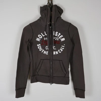 Hollister Laguna OC Southern Cal Women's Full Zip Hoodie Brown XS 16x20 - Image 1 of 4