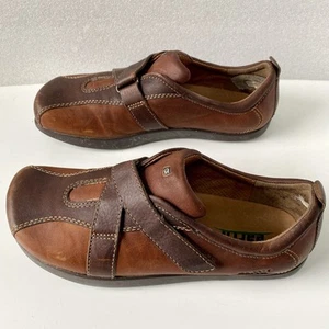 Kalso Earth Shoes Womens 7B Brown Loafer Leather Negative Heel Boho Minimal - Picture 1 of 14