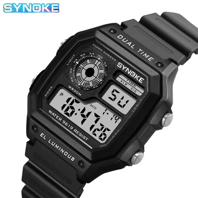 Military Digital Sports Watch Men Waterproof Luminous Chronograph Wrist Watch - Image 1 of 4