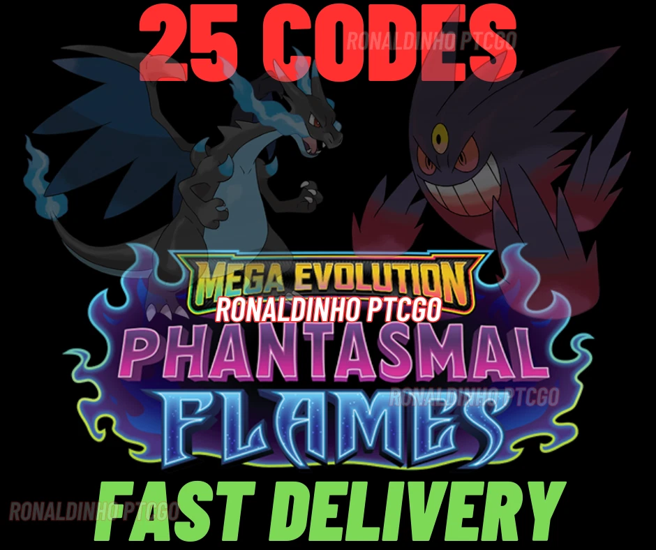 25x Phantasmal Flames Codes Booster Pokémon TCG LIVE - PTCGL - SCHNELL VERSENDET - Bild 1 von 1