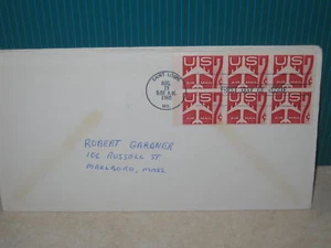US Stamps Booklet Pane FDC C60a 7c Carmine Airmail 1960 - Picture 1 of 1