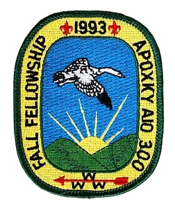 Parche de bolsillo Lodge 300 Apoxky Aio eX1993-2 Fall Fellowship OA BSA - Imagen 1 de 1
