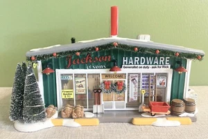 Dept 56 Snow Village “Jackson & Sons Hardware” Ceramic Building Light Up 6013447 - Picture 1 of 7