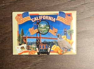 CALIFORNIA - RARO IMÁN DE REFRIGERADOR DE RECUERDO DE EE. UU. - Imagen 1 de 1