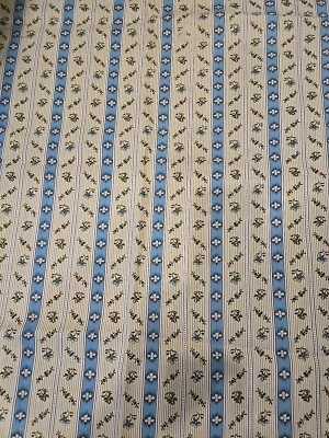 Waverly Heirloom Documents Fabric Panel Old Sturbridge Village Floral 33×56" - Image 1 of 3