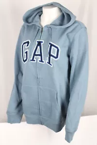 Gap Women's Hoodie Arch Logo Full Zip Sweatshirt Pacific Blue 488109 - Picture 1 of 3
