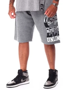 ECKO UNLTD GREY POLYESTER FLEECE SHORTS SZ:4XL 4X NWT - Picture 1 of 5