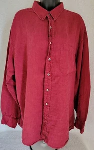 Jos A Bank Mens Shirt Size XL X Large Red Linen - Picture 1 of 19