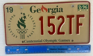 1996 Georgia Centennial OLYMPIC GAMES License Plate Good Condition - Picture 1 of 5