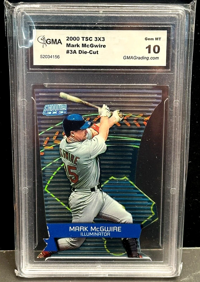 Mark McGwire 2000 Topps Stadium Club 3x3 Illuminator Die-Cut #3A GMA 10 GEM MT - Image 1 of 2