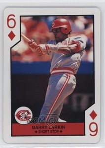 1990 US Playing Cards Major League All-Stars Silver Edge Barry Larkin #6D HOF