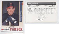 1995 Pawtucket Red Sox (Pawsox) Team Issue Randy Brown #25