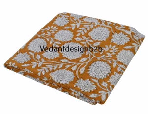 Indian Cotton Running Sewing Craft Floral Print Fabric Dressmaking 5 Yard - Picture 1 of 6