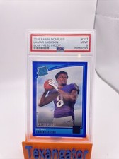 2018 Panini Donruss Rated Rookie Lamar Jackson Blue Press Proof PSA 9 Mint RC📈