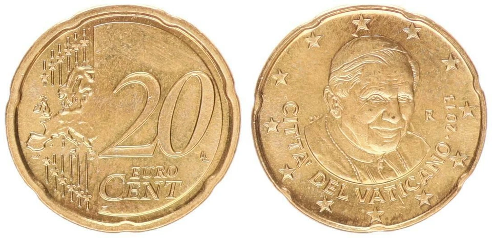 Vatican 20 Cent 2013 Pièce de Monnaie Avec Papstmotiv Neuf 39373 - Photo 1/1