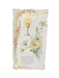 Image pieuse ancienne communion / année 1915 - Imagen 1 de 2