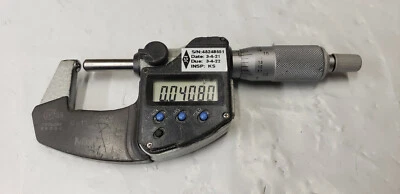 Mitutoyo 395-371-30 0-1" x .00005" Spherical Anvil Spindle Micrometer IP65 - Image 1 of 4