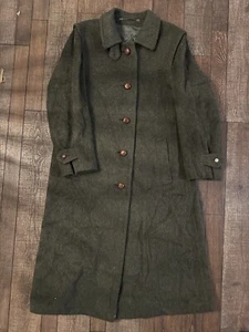 ATEMBERAUBENDE Vintage Loden Dekatiert Wolle grün 5 Knöpfe Made in Poland Größe 10 - Bild 1 von 10